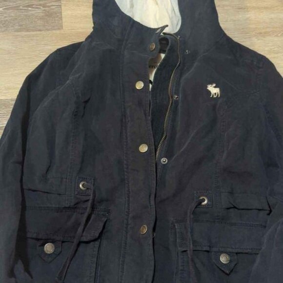 Abercrombie Kids Navy Cargo Jacket girls xl